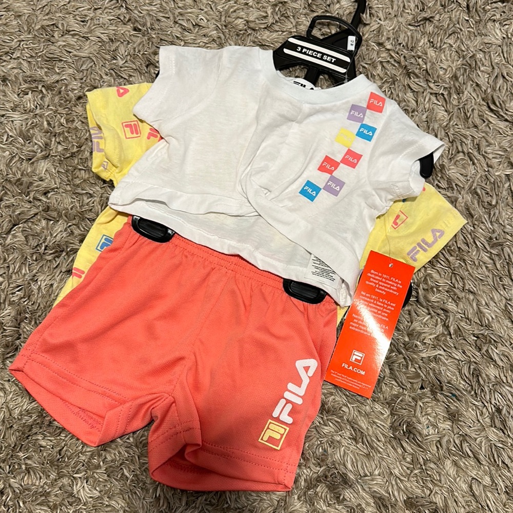 Three Piece Baby Girl Fila Set